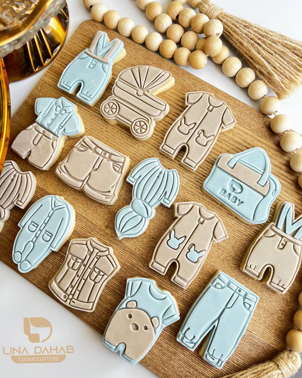 كوكيز مواليد بالازرق و البني blue baby boy cookis