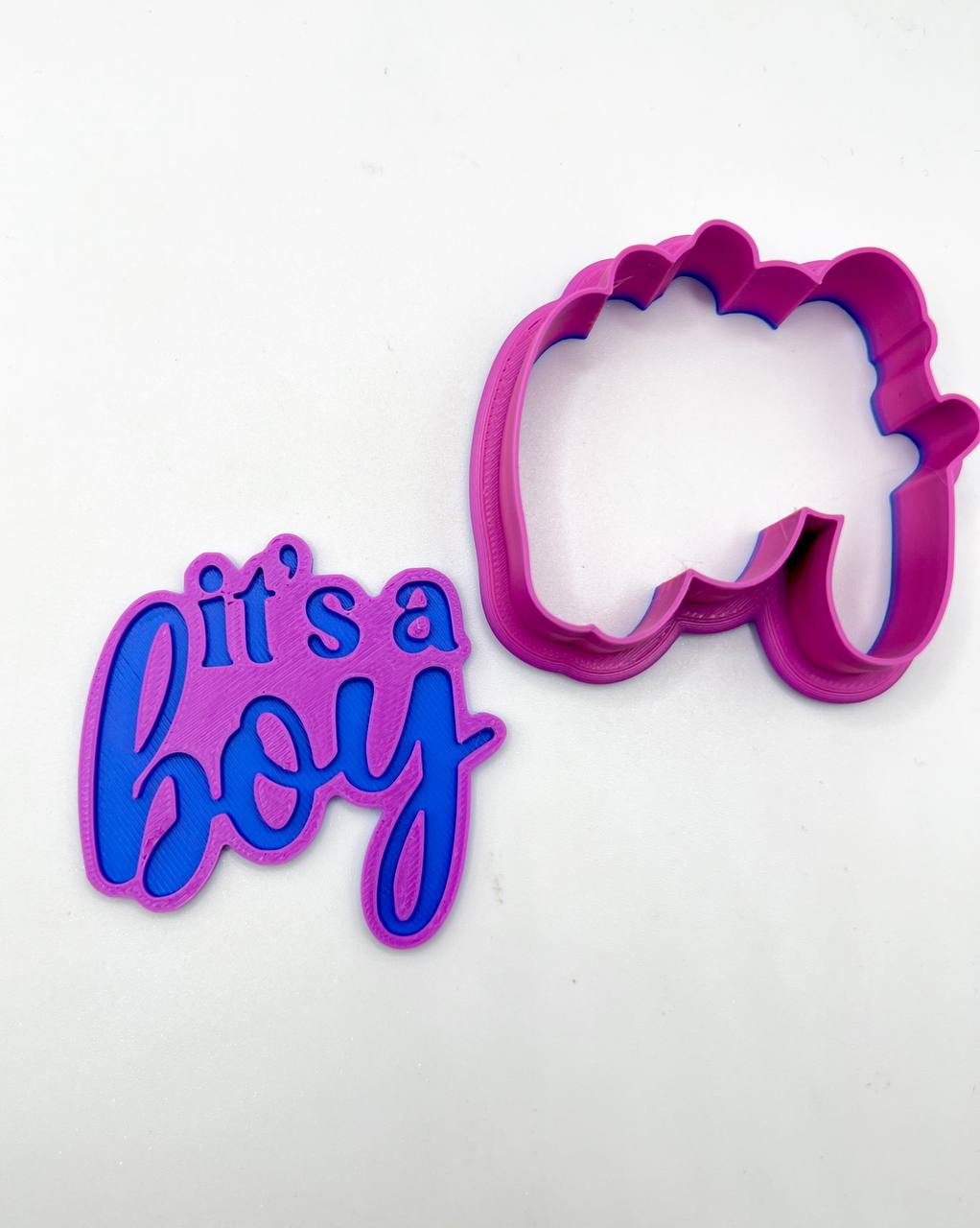 it's a boy cookie cutter+stamp