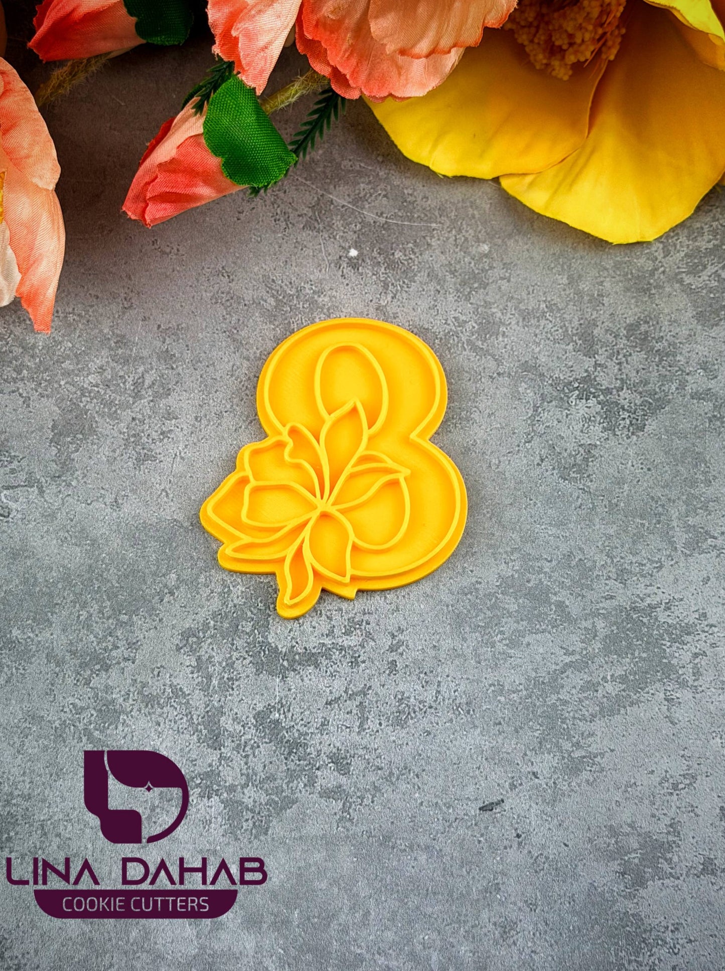 Number Seven Cookie Cutter With Stamp