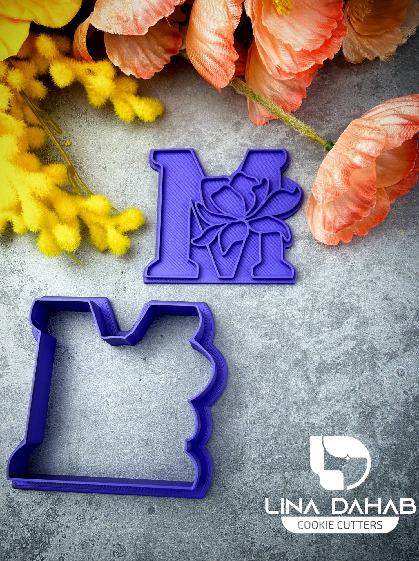 Letter M Cookie Cutter With Stamp
