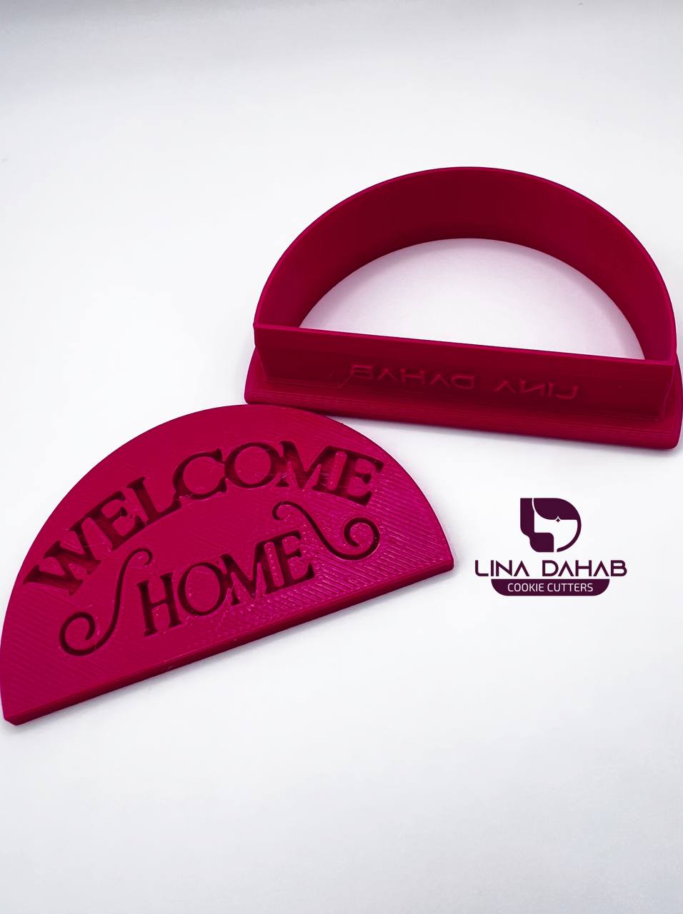 قطاعة و ختم عبارة WELCOME HOME