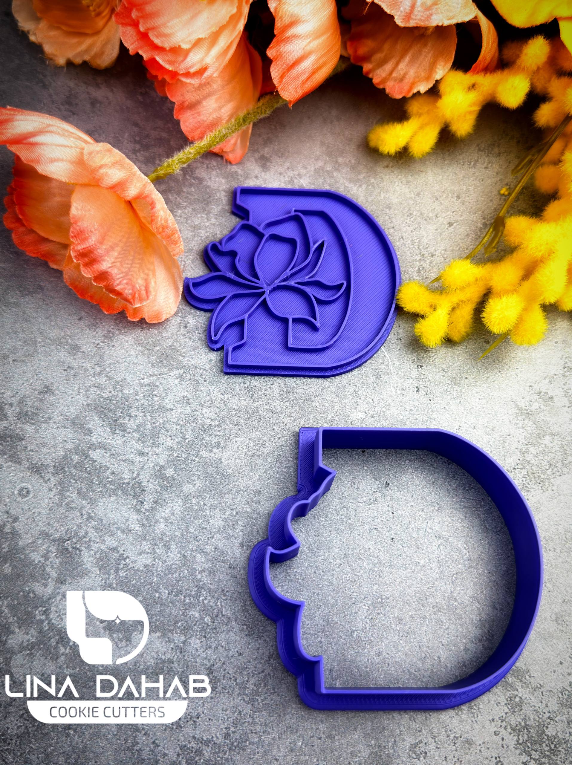 Letter D Cookie Cutter With Stamp
