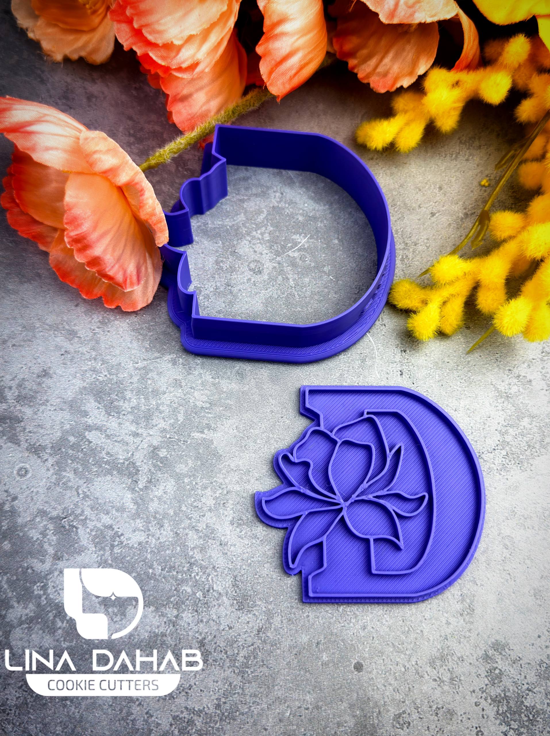 Letter D Cookie Cutter With Stamp