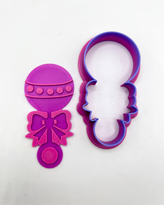 baby rattle cookie cutter + stamp