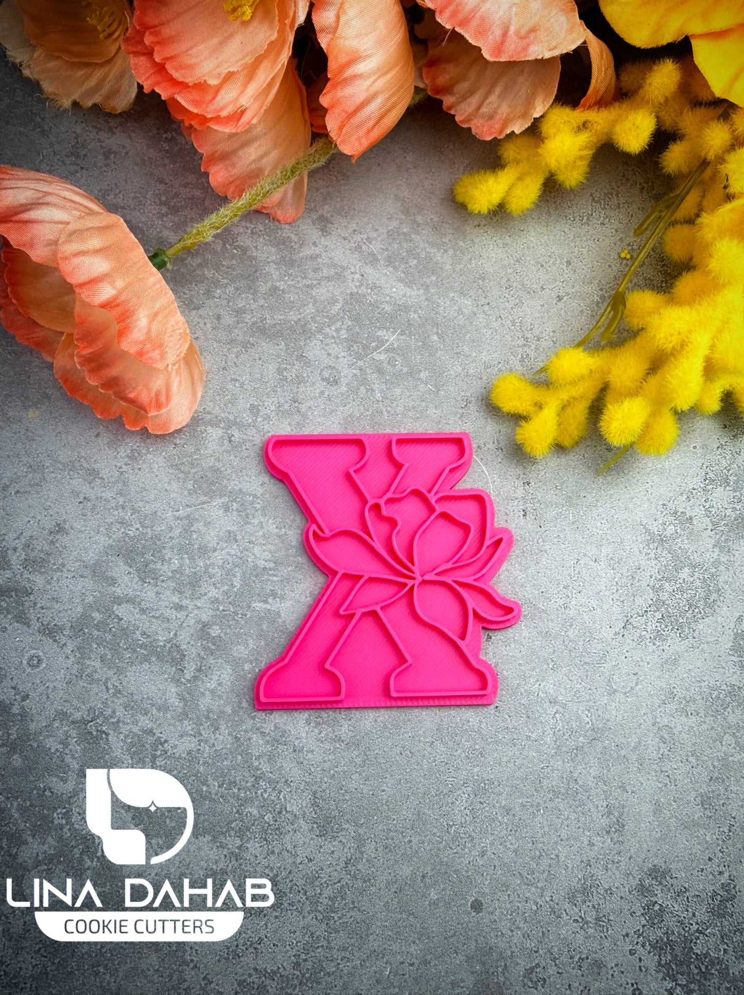 Letter X Cookie Cutter With Stamp
