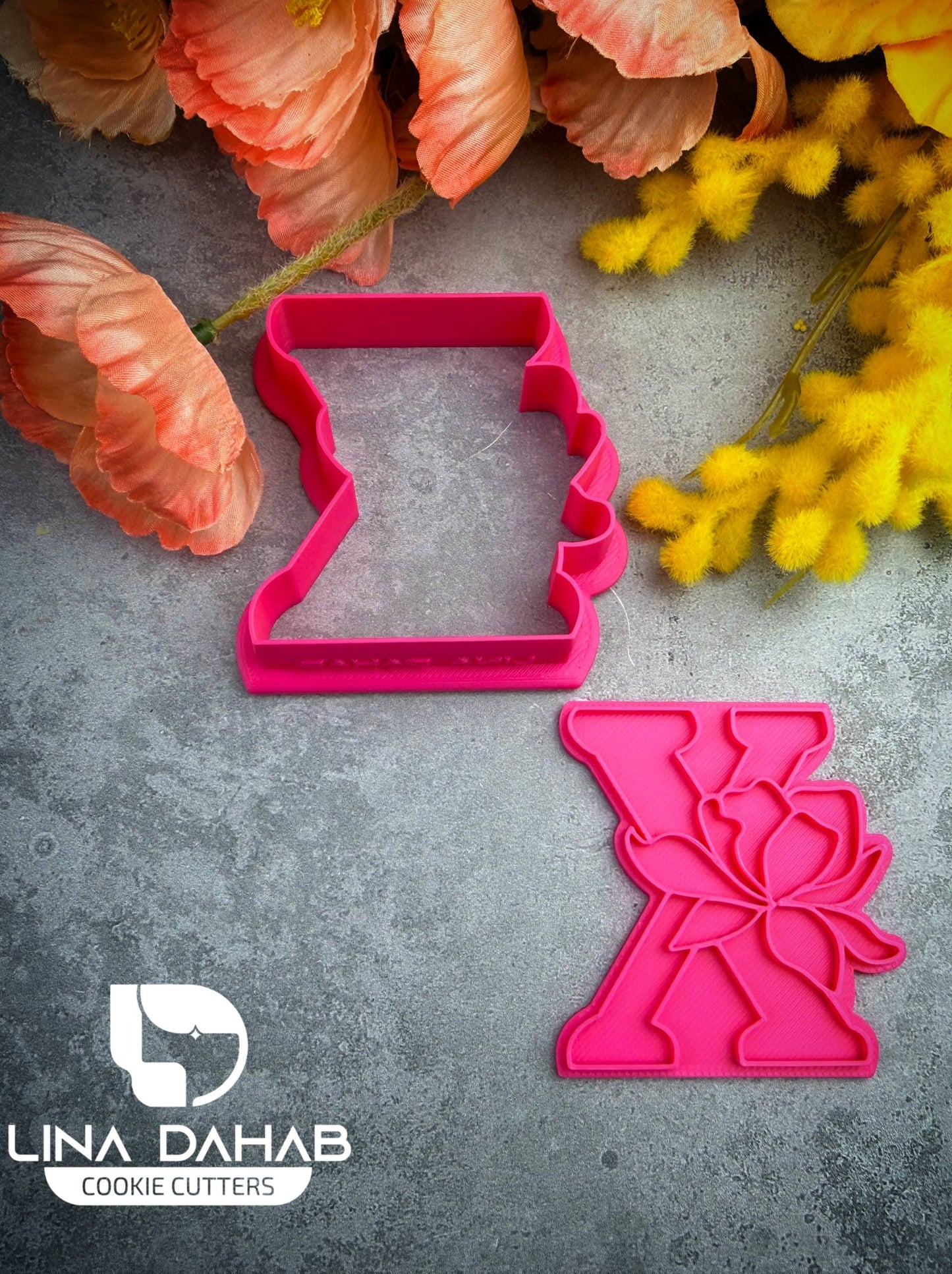 Letter X Cookie Cutter With Stamp