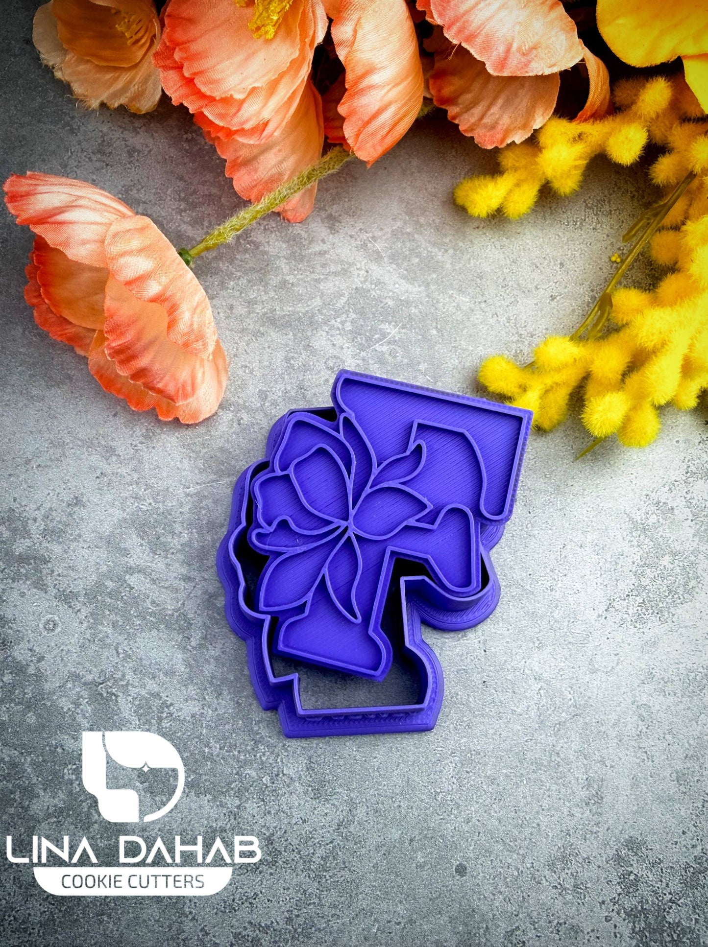 Letter F Cookie Cutter With Stamp