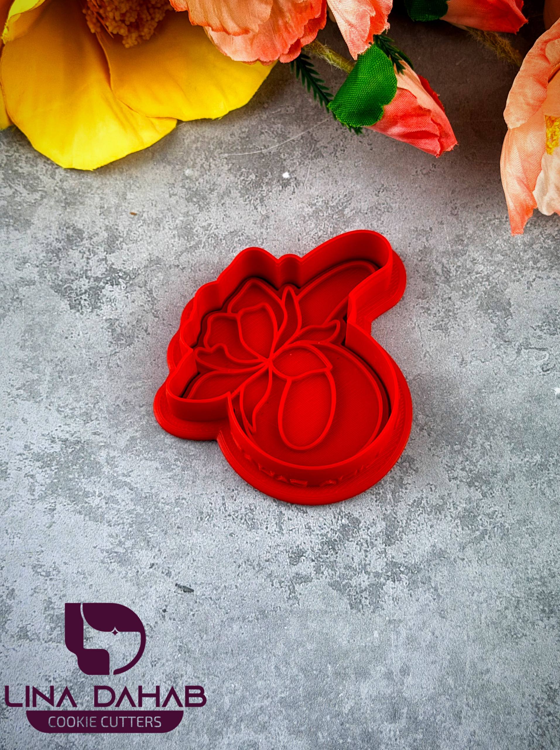 Number Six Cookie Cutter With Stamp