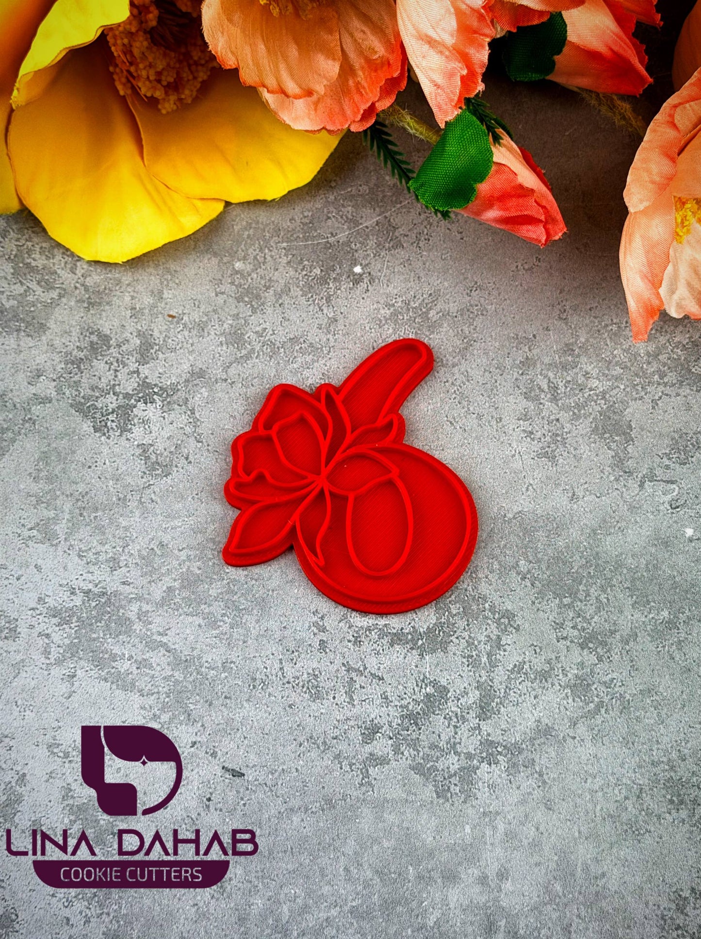 Number Six Cookie Cutter With Stamp