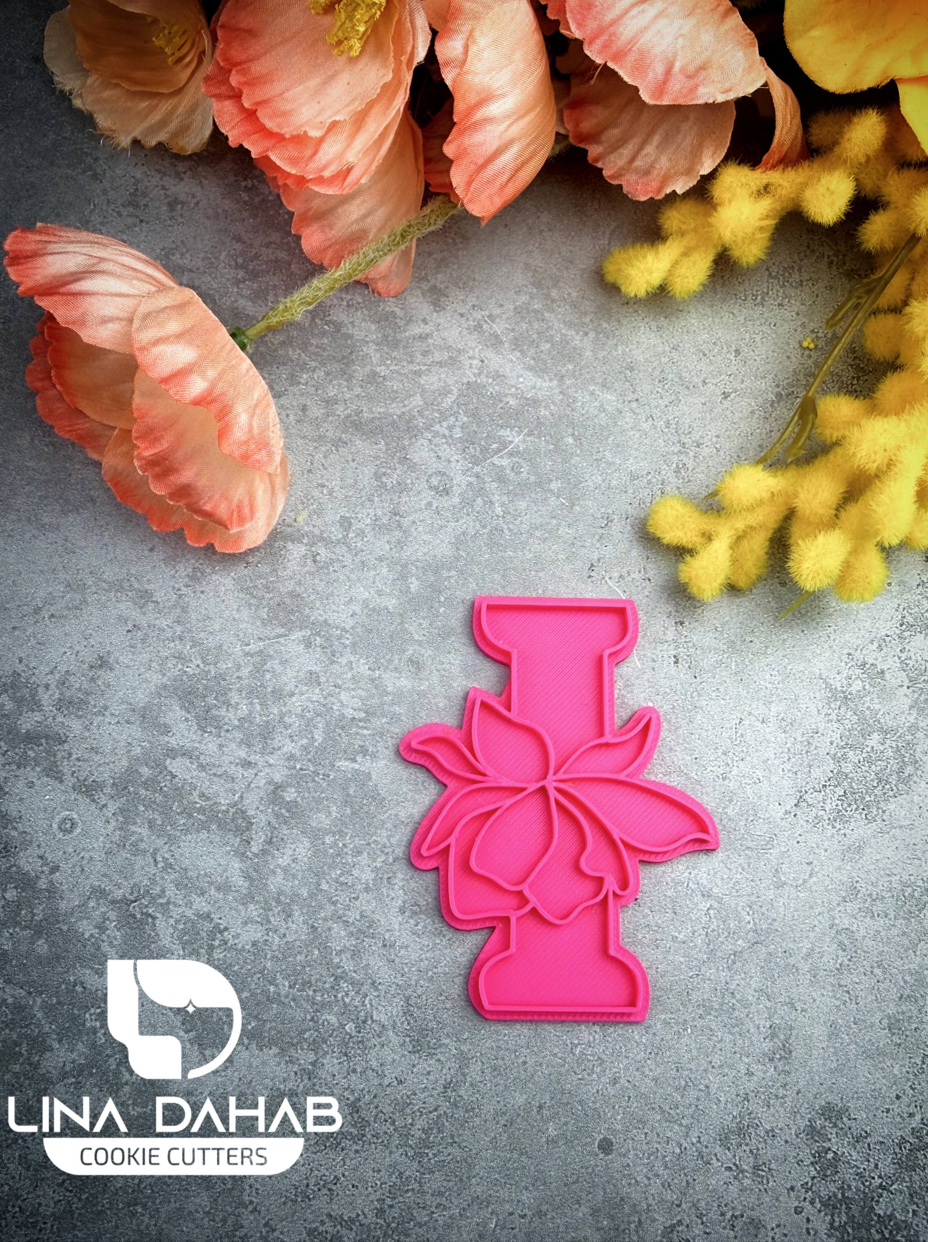 Letter I Cookie Cutter With Stamp