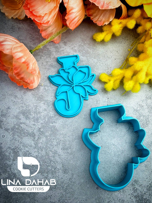Letter J Cookie Cutter With Stamp
