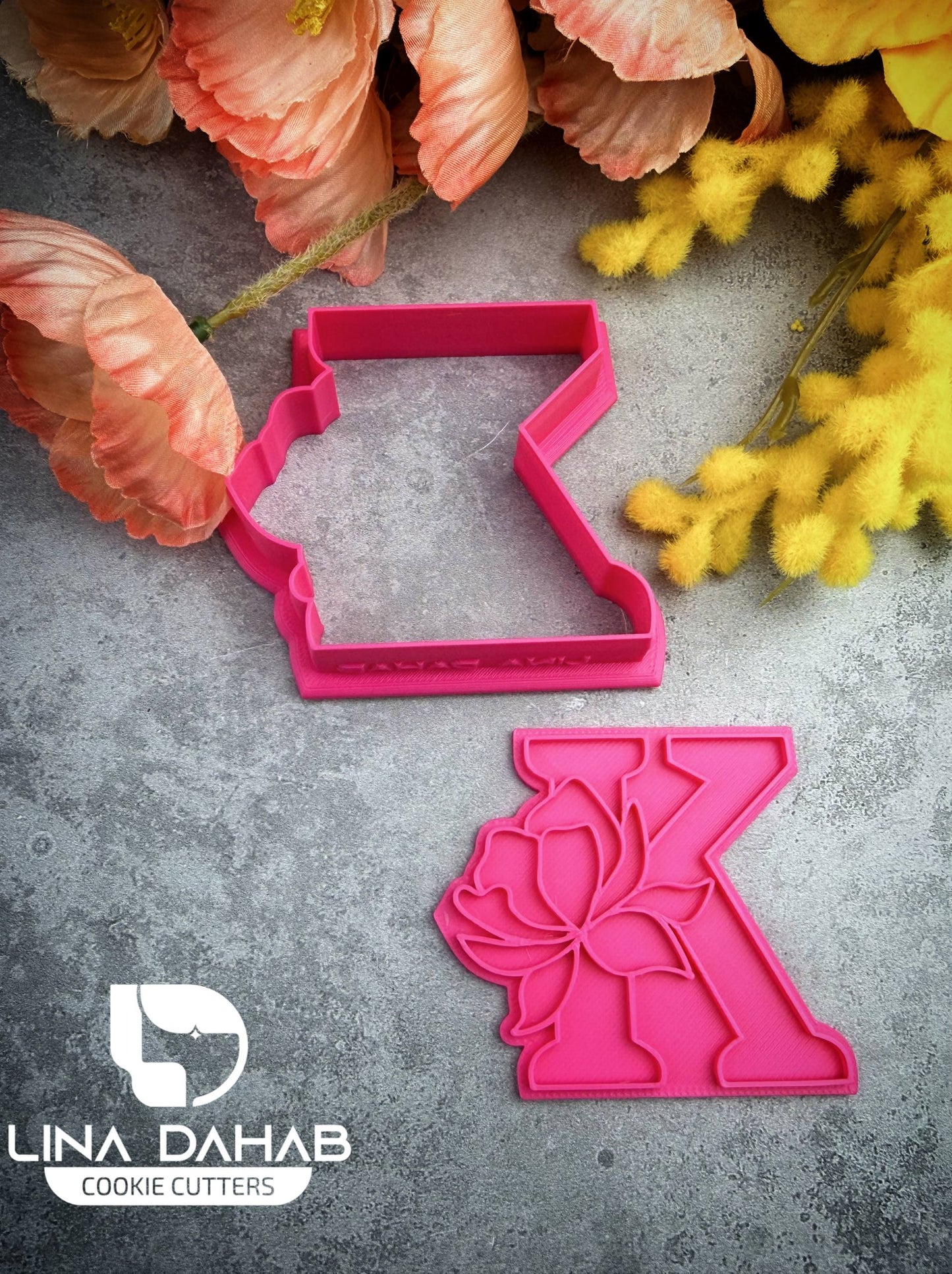 Letter K Cookie Cutter With Stamp