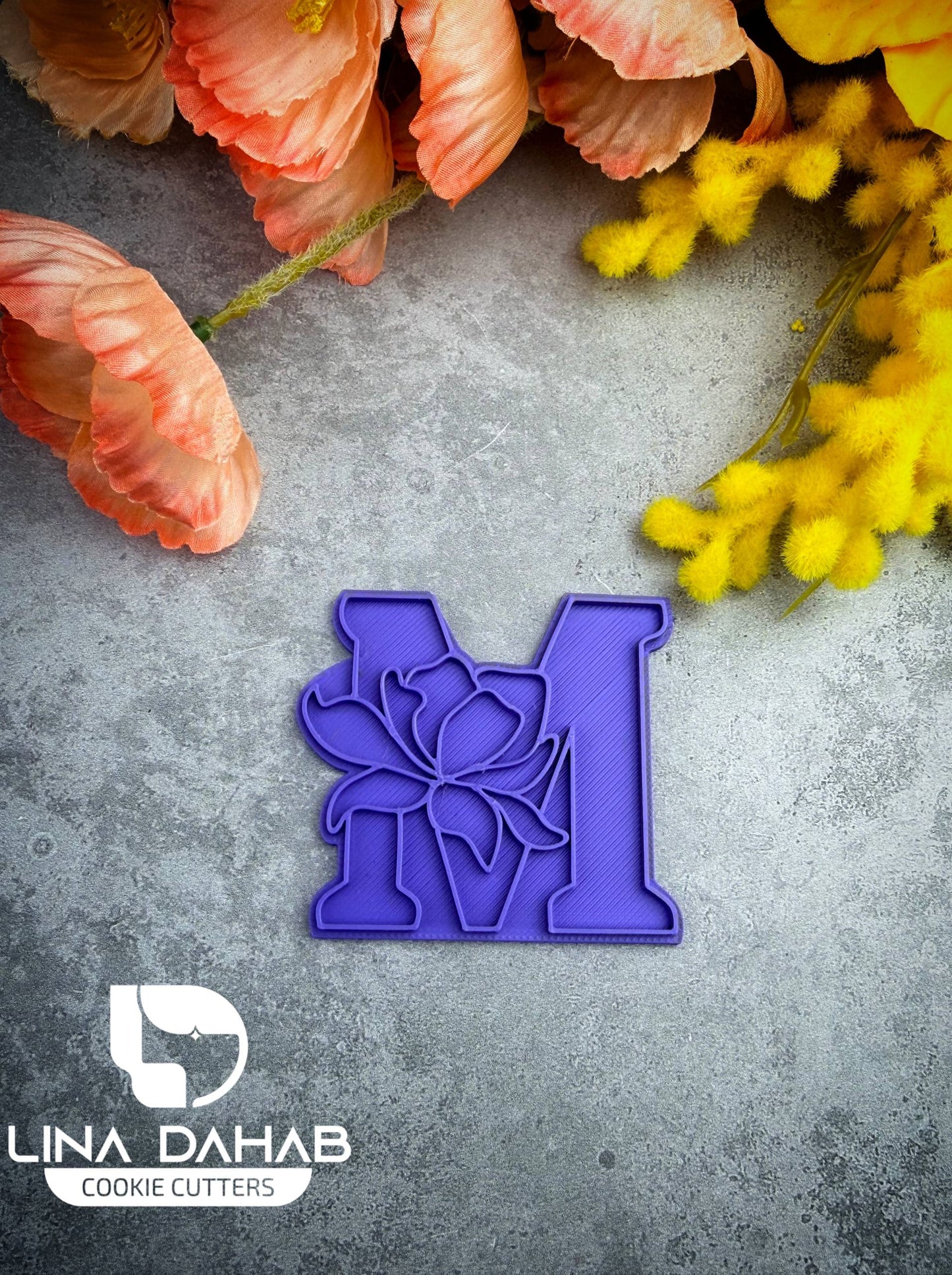 Letter M Cookie Cutter With Stamp