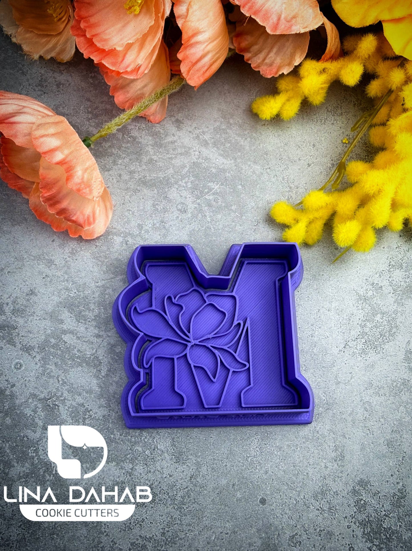 Letter M Cookie Cutter With Stamp