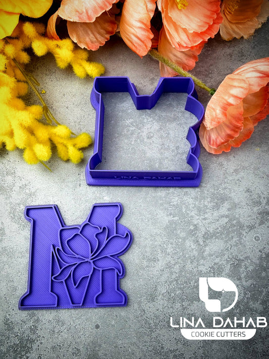 Letter M Cookie Cutter With Stamp