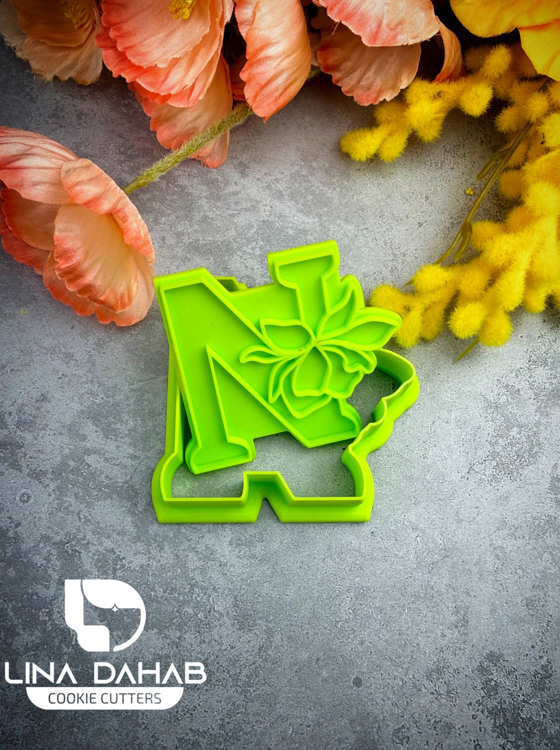 
Letter N Cookie Cutter With Stamp
