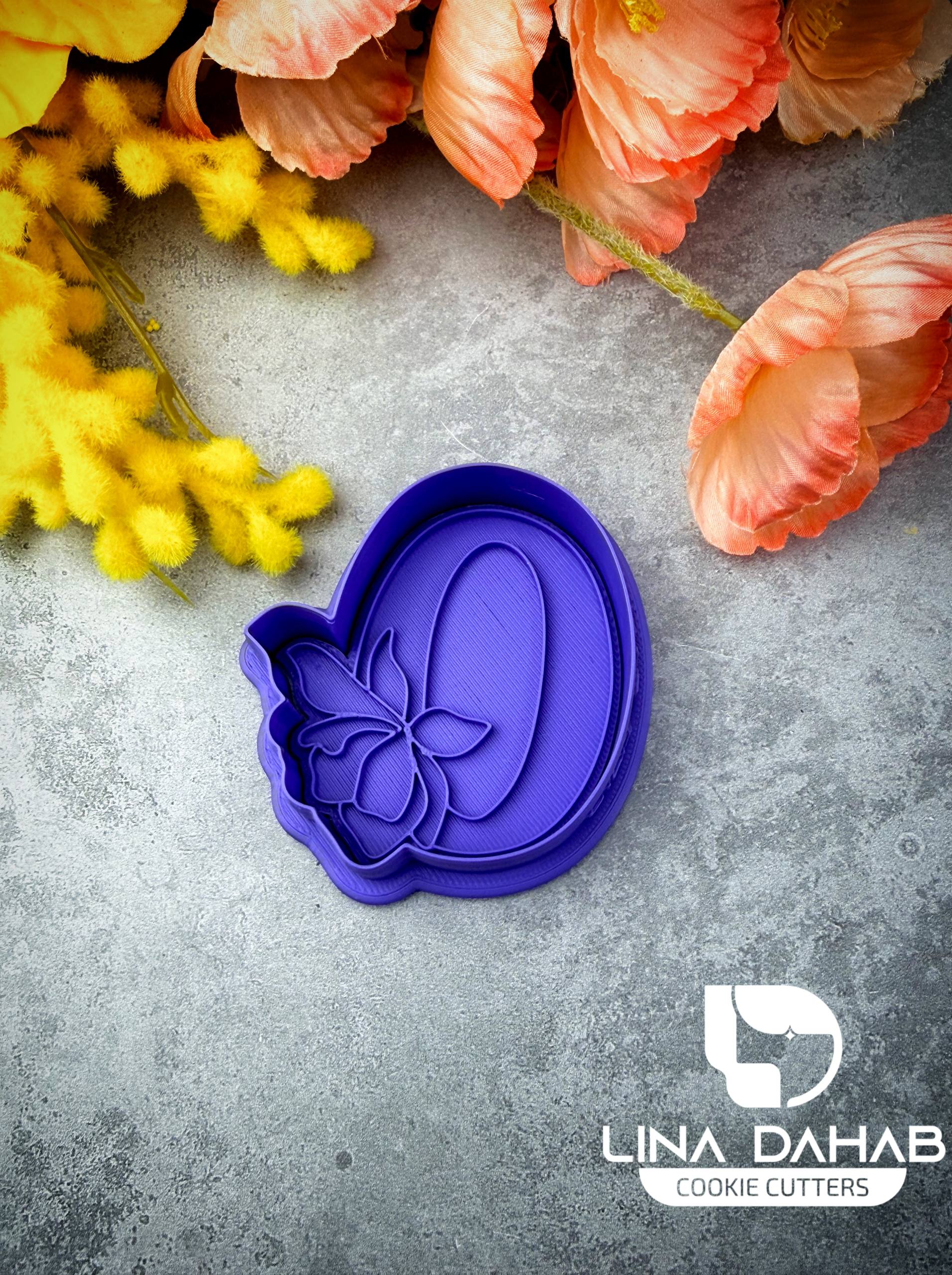 Letter O Cookie Cutter With Stamp

