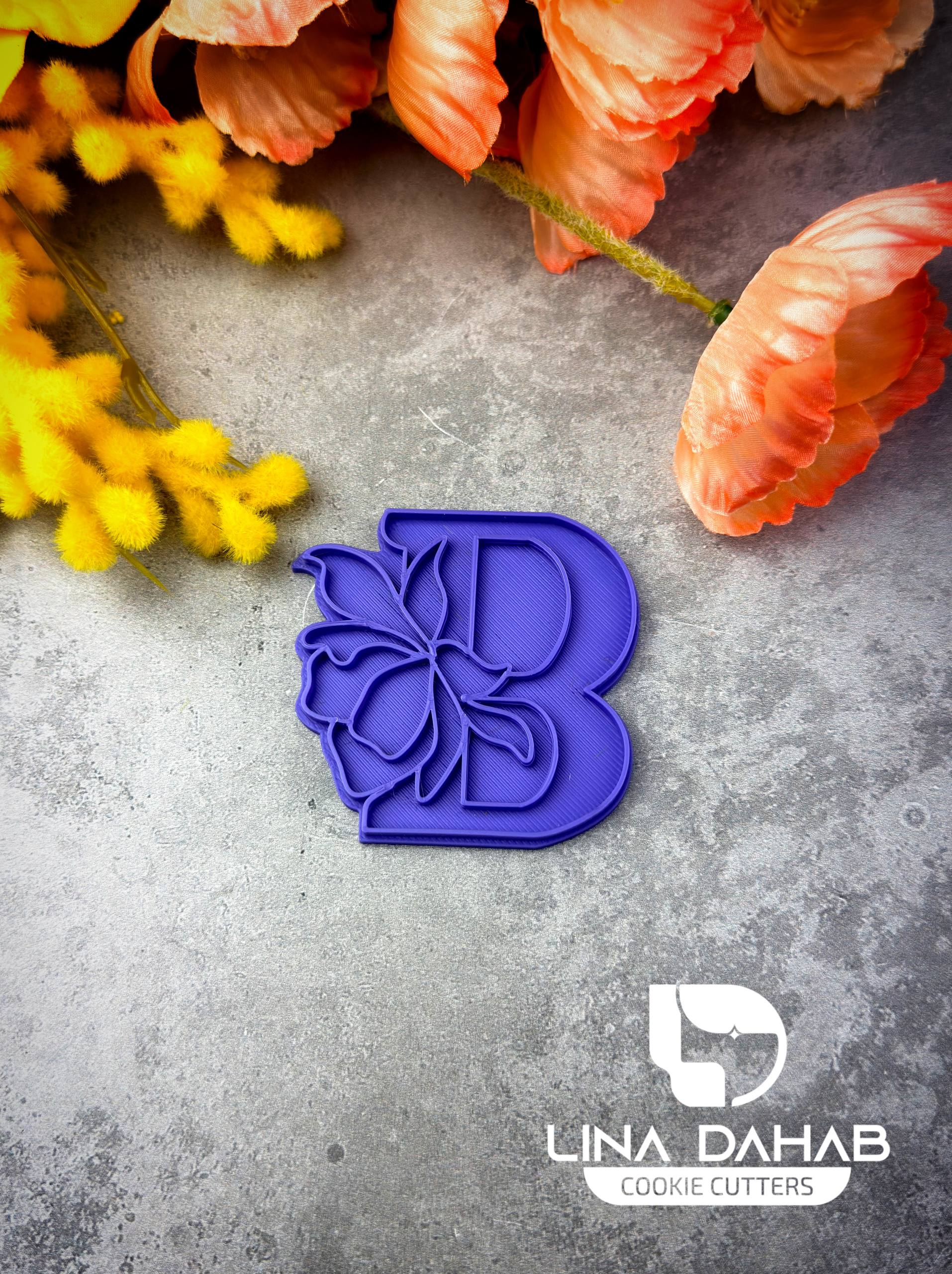 Letter B Cookie Cutter With Stamp