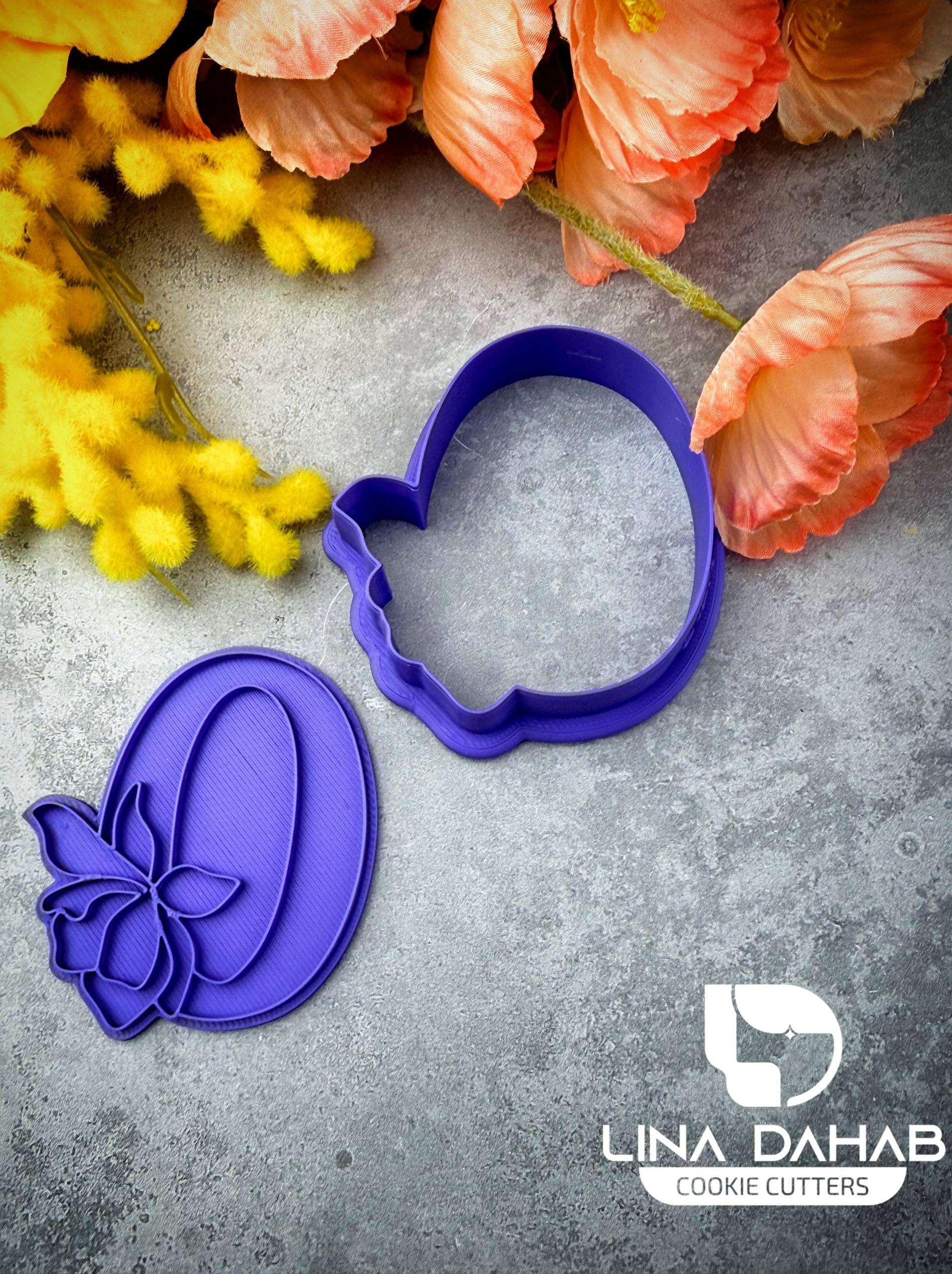 Letter O Cookie Cutter With Stamp
