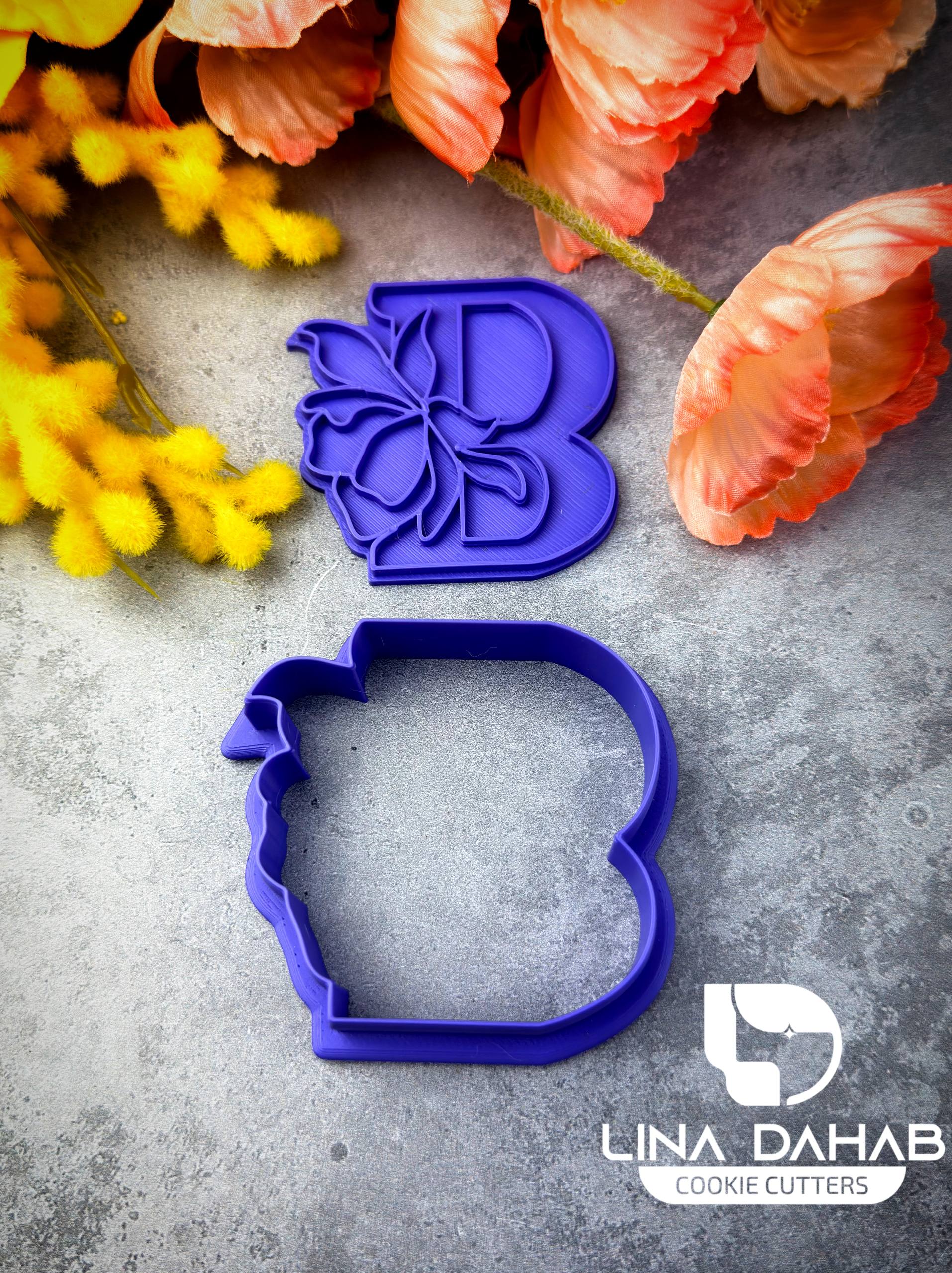Letter B Cookie Cutter With Stamp