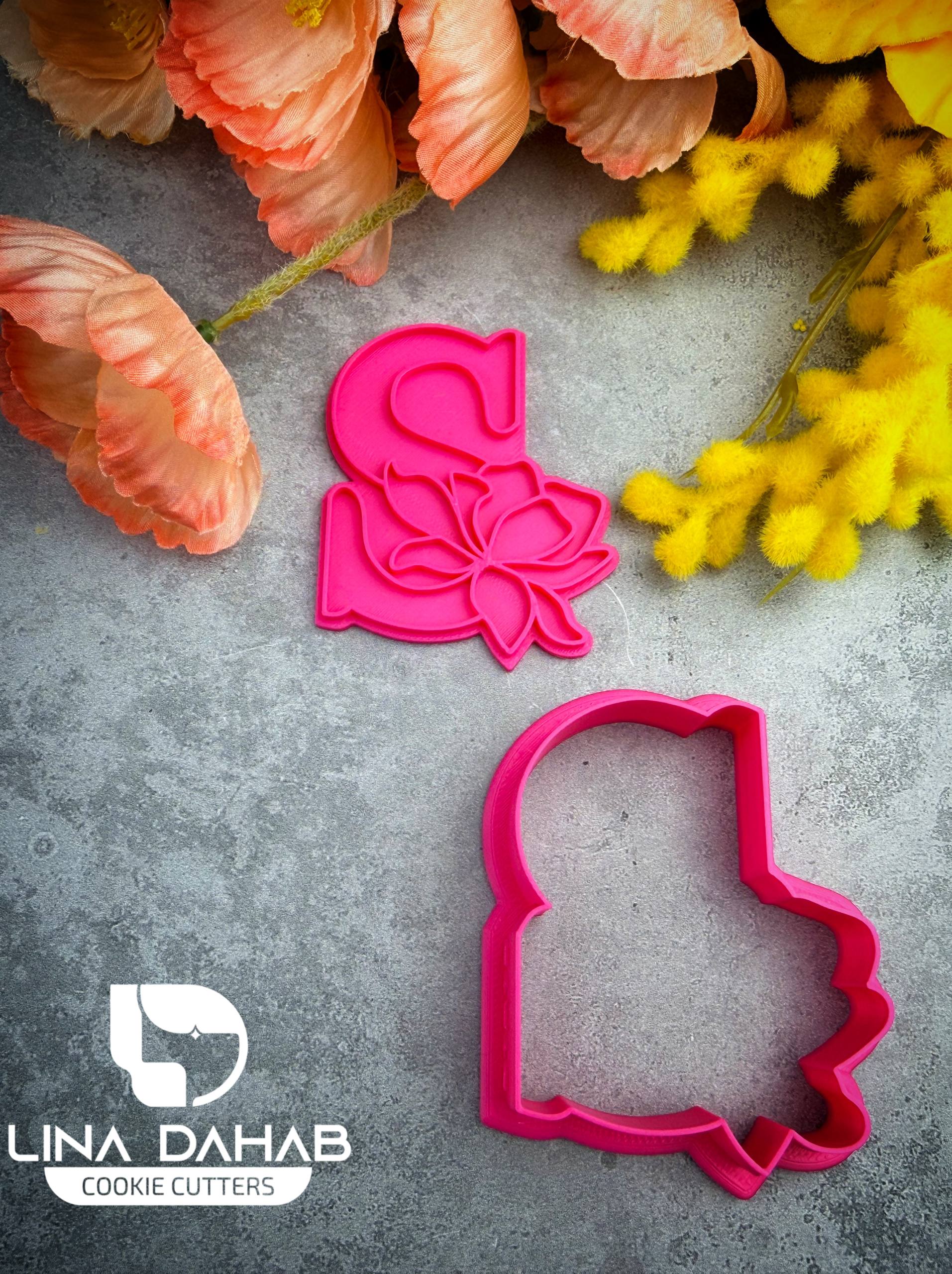 Letter S Cookie Cutter With Stamp