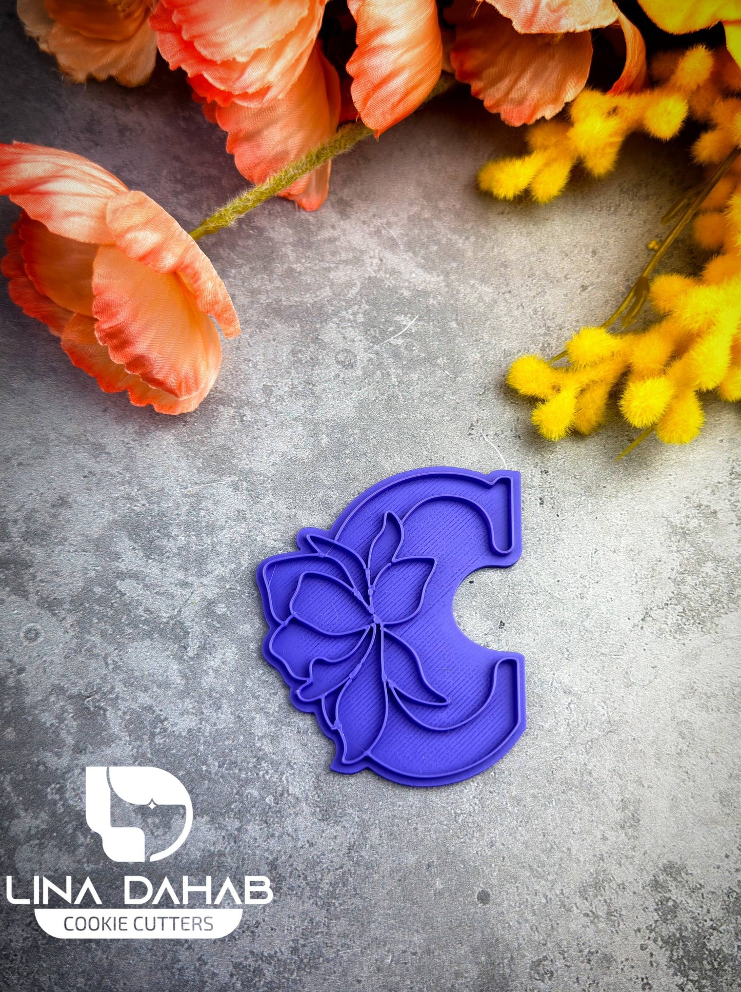 Letter C Cookie Cutter With Stamp