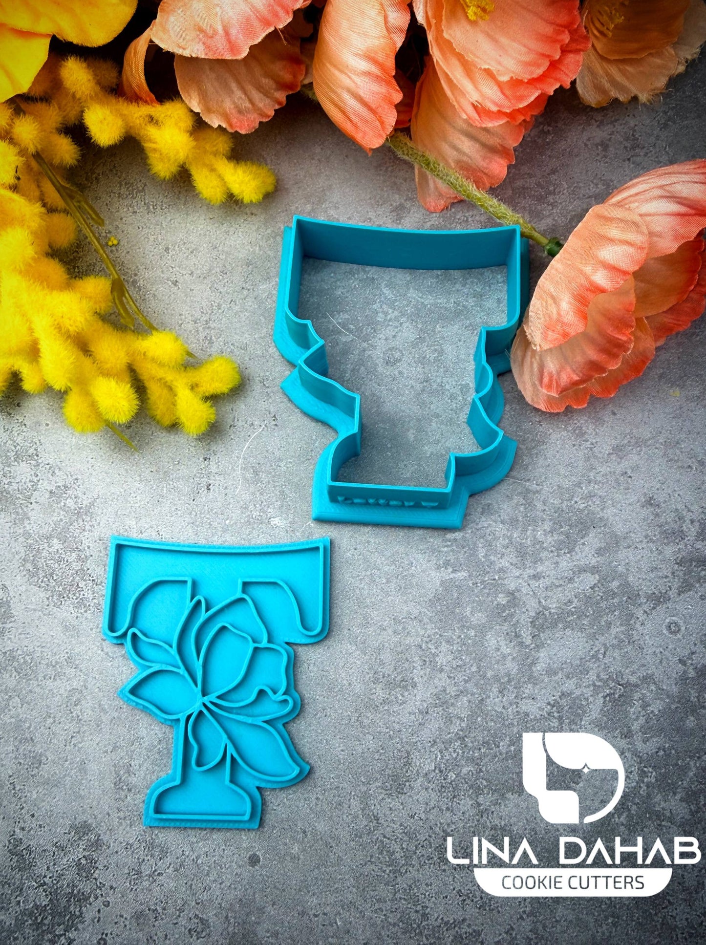 Letter T Cookie Cutter With Stamp