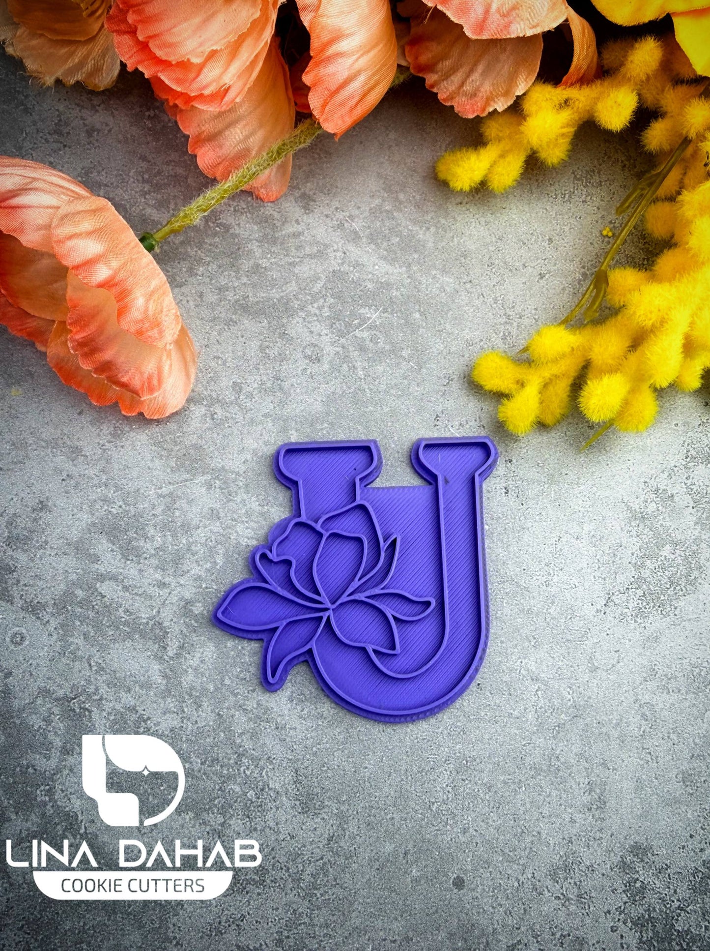Letter U Cookie Cutter With Stamp
