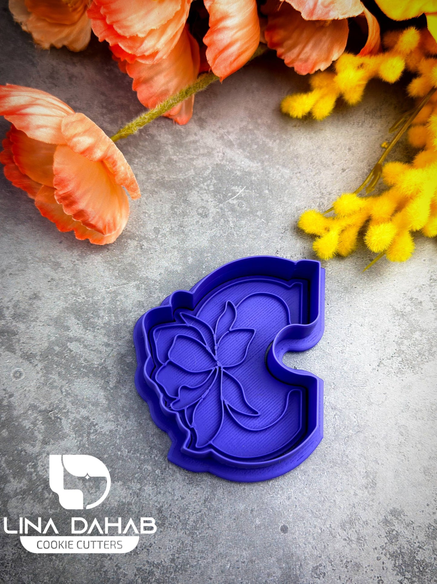 Letter C Cookie Cutter With Stamp