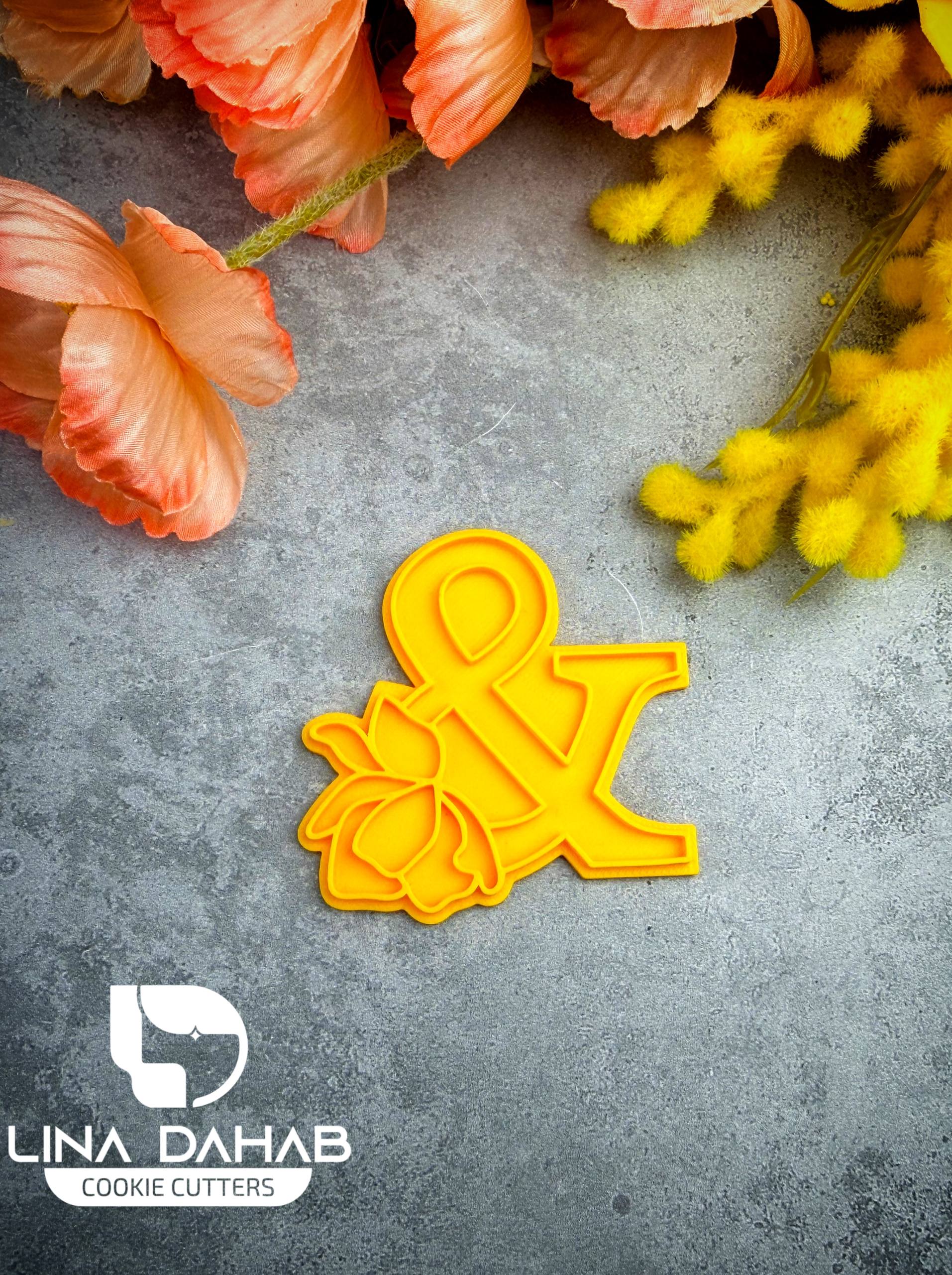 Ampersand (&) cookie cutter and stamp