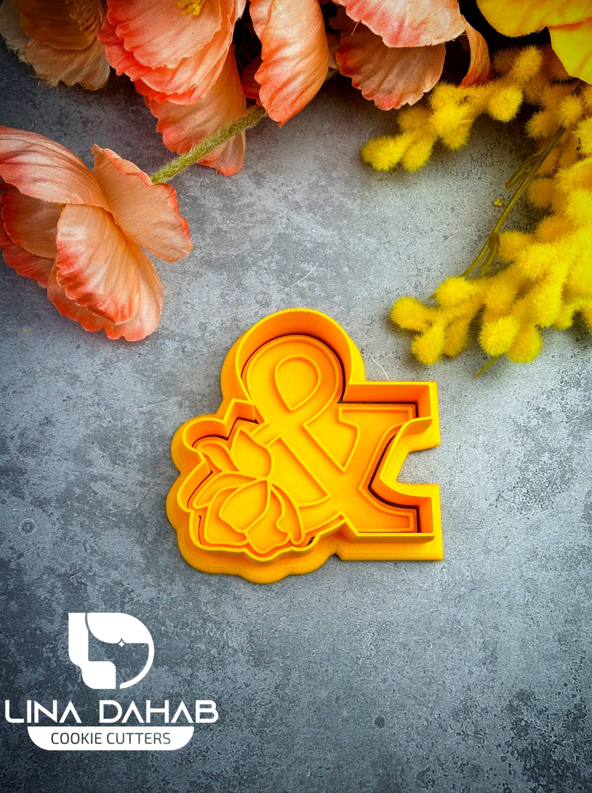 Ampersand (&) cookie cutter and stamp